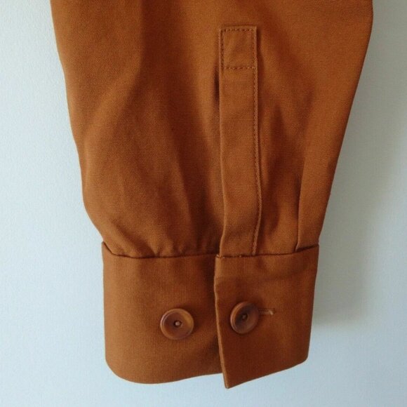 NWT EILEEN FISHER Musk Yellow Organic Cotton Mandarin Collar Jacket Large - Picture 4 of 7